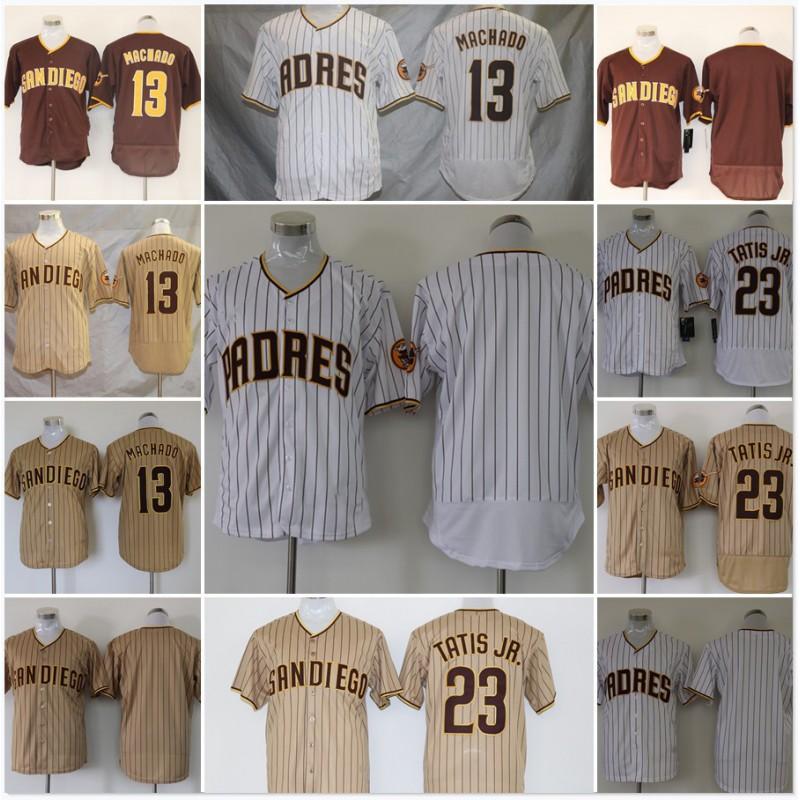 San Diego Padres Fan Fotbalový dres Unisex Vyšívaný Sportovní Top Pruhovaný Design Bavlněná Směs Podzimní Oblečení