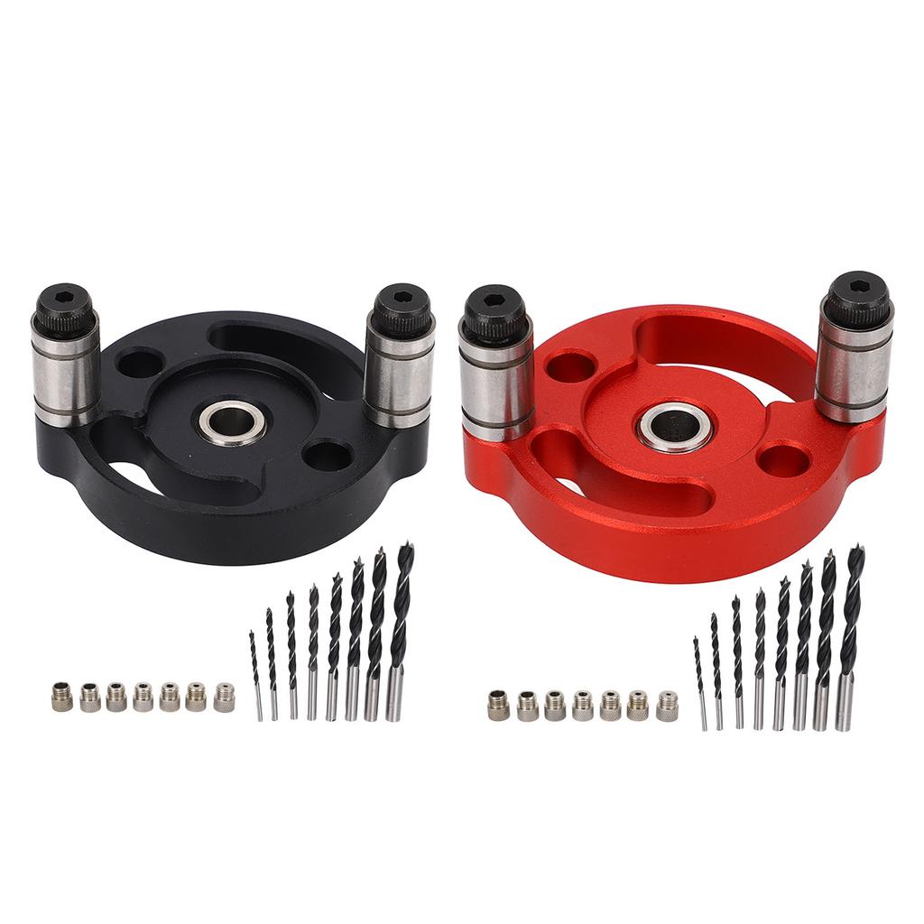 Round Hole Punch Locator Set Self Adaptive Centering Woodworking  Puncher with Drill Bushings Center Drill Locator