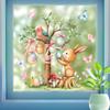 Easter Egg Tree Stickers Self Adhesive Window Wall Decoration for Easter Home Party Spring Festival