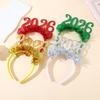1/4pcs Headband Christmas Numbers Headbands Glitter Sequins Hair Hoop Eve Party Hair Bands Party Props 2026 Happy New Year