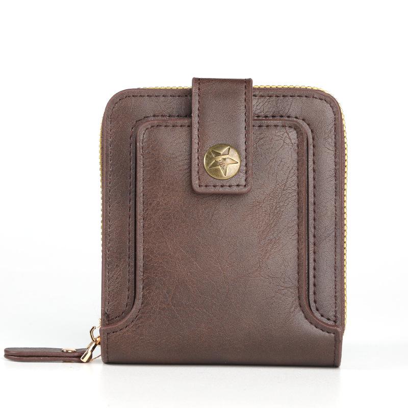 

Мужской ретро-простой кошелек из полиэстера с несколькими отделениями для карт на молнии