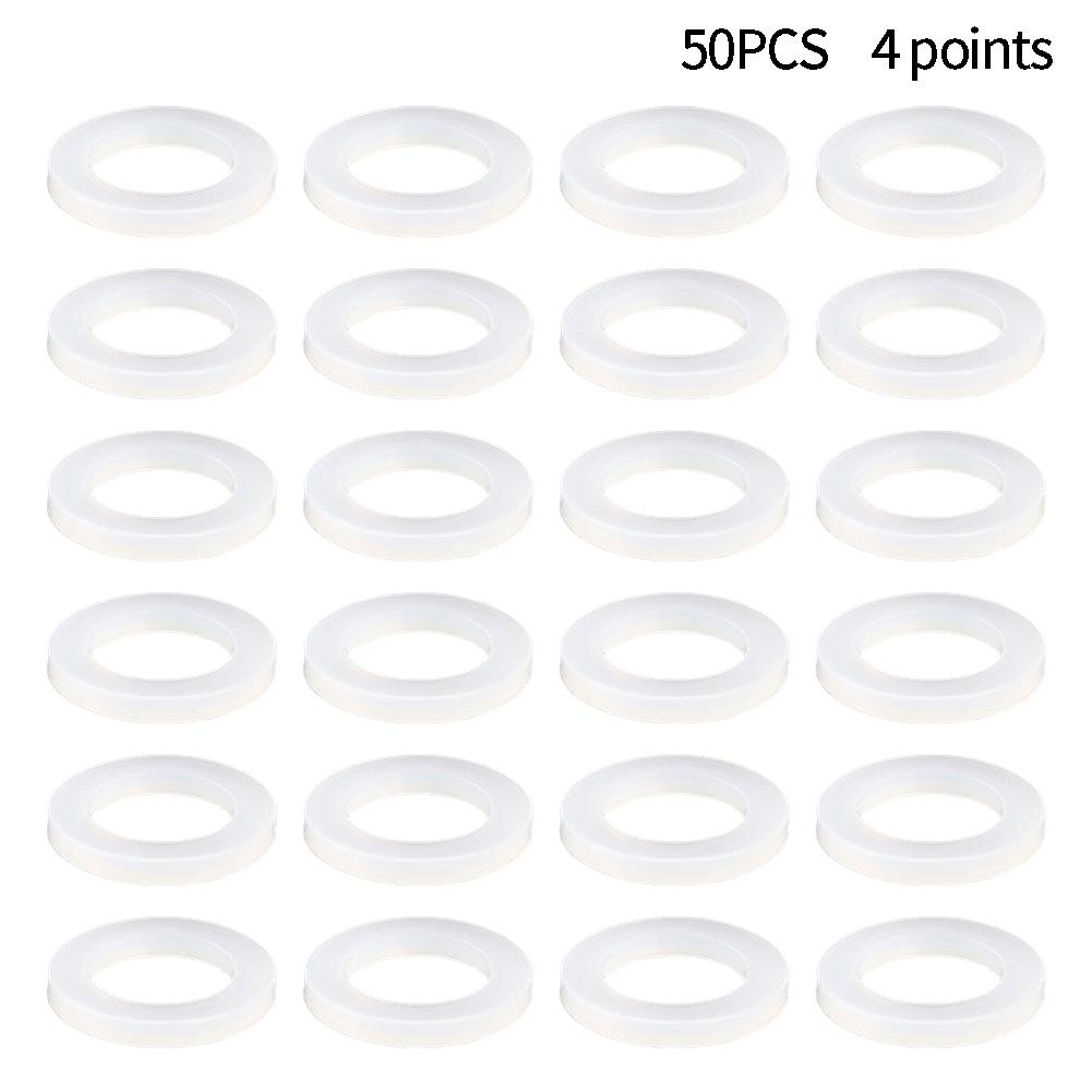 High Quality Tap Washers Parts 4 X 3/4 Inch 50 Pack Hose Rubber Washers Seals Shower Head Transparent Waterproof