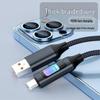 120W Colorful Luminous Charging Cable for Type-C Devices (Compatible with Huawei, Xiaomi, and Apple)