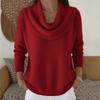 New Autumn/winter Women's Pure-color Long-sleeved Tops and Sweaters