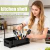 Multi-Functional Kitchen Sink Drain Rack Organizer Detachable Tray for Sponge, Dishcloths & Cleaning Brushes Storage