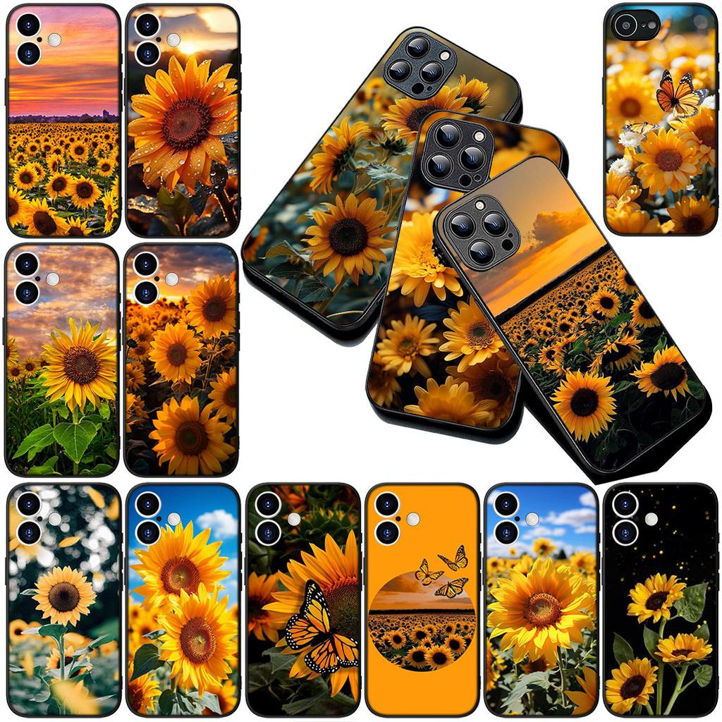 Protective Cover for Xiaomi Redmi Note 12 11 10 A3 Pro 10A 10C 12C Note12 5G 4G Casing Phone Case Yellow Sunflower Flower