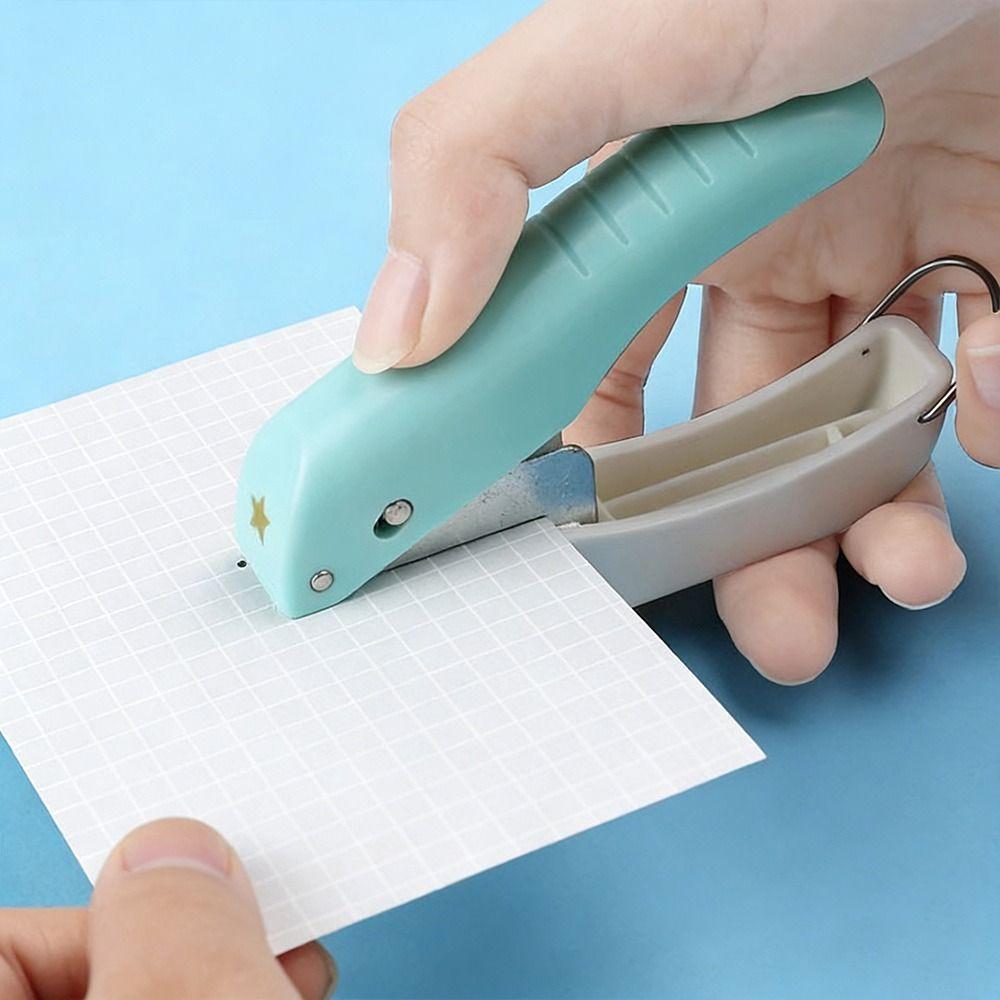 Multi-functional Mini Hand Hole Puncher Plastic Paper Punch Manual Hole Punch  Stationery Supplies