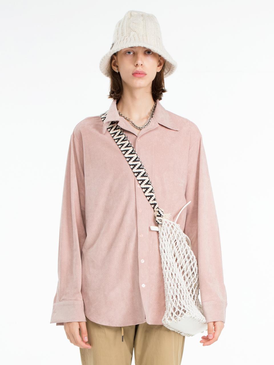 Greatest Pink Suede Shirts Pale Pink/Free