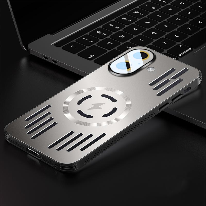 

Жесткий Металлический Чехол для Рассеивания Тепла с Магнитной Беспроводной Зарядкой Для iPhone 16 15 Pro Max Plus 16E 16Pro Крутой Защитный Чехол-Накладка For iPhone 16