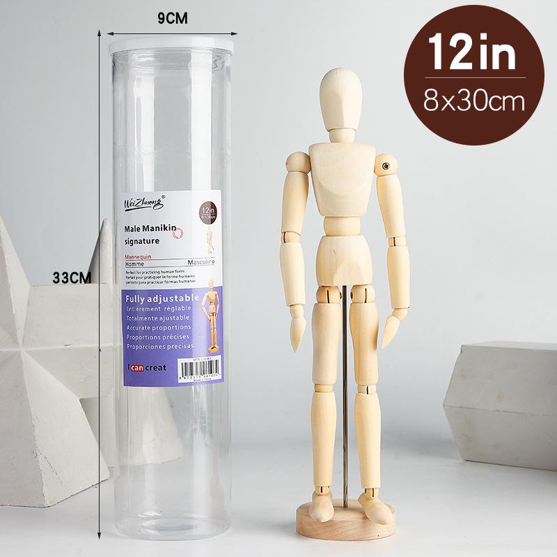 12-Inch Flexible Wooden Mannequin Model for Art Drawing