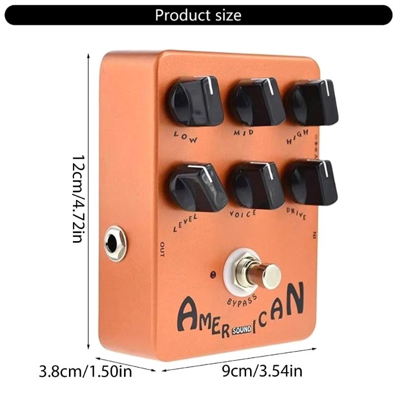 Guitar Simulates Distortion Sound Box Effect Pedal with Modern Tone Flexibility for Enhancing Performances & Play Styles
