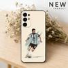 Fútbol L-Lionel m-Messi 10 Funda para Teléfono Para Samsung S26,25,24,23,22,30,21,10,9,Ultra,Plus,Lite Negra Suave