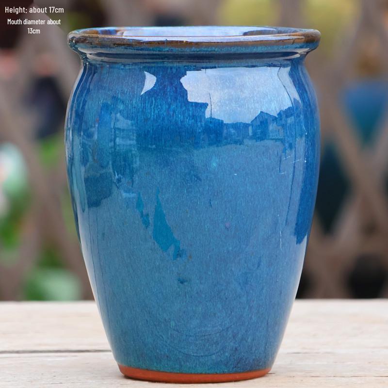 Minimalist Large Coarse Pottery Flower Pot for Succulents and Green Plants