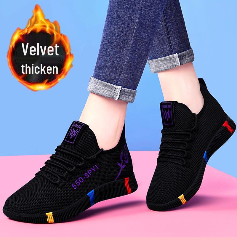 Women's Korean Style Casual Breathable Cloth Low-Top Sneakers for Work, Dance, and Streetwear