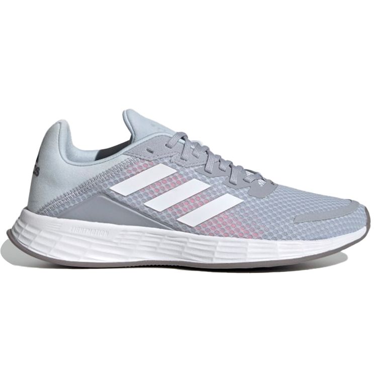 Adidas Duramo Sl Simple Comfortable Breathable Shock Absorbing Durable Low Top Casual Running Shoes Women Sneakers Gray White FY6708