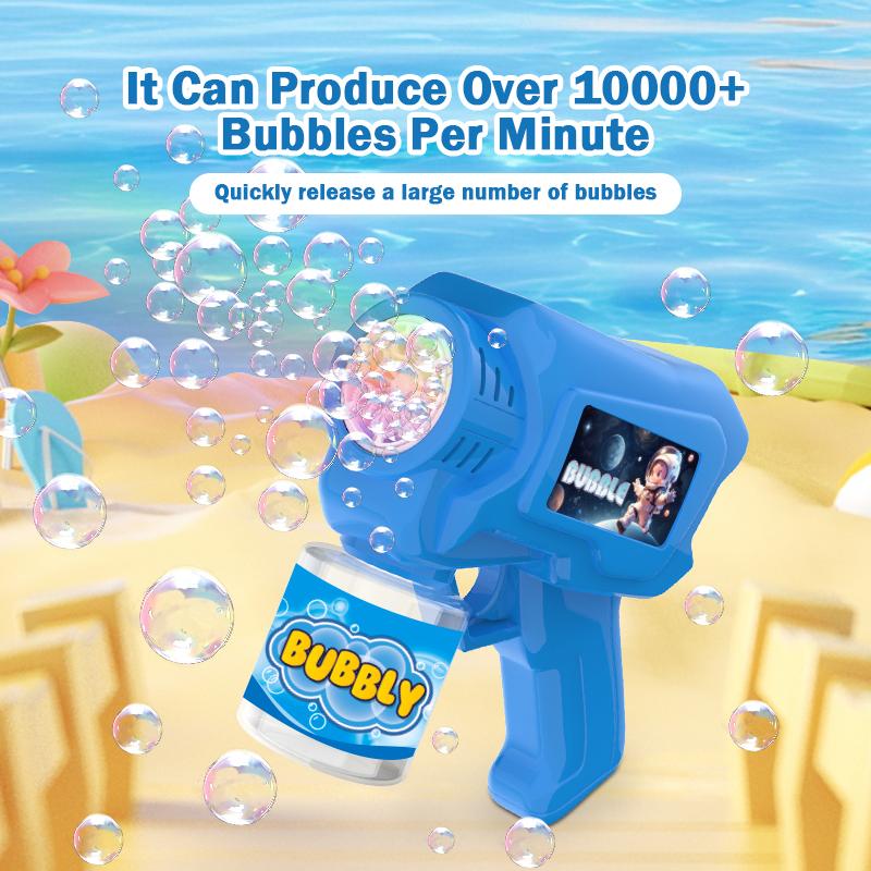Knyysecq Bubble Toys Children'S Handheld Fully Automatic Bubble Gun Outdoor Games Cute Bubble Toys No Battery Bubble Water