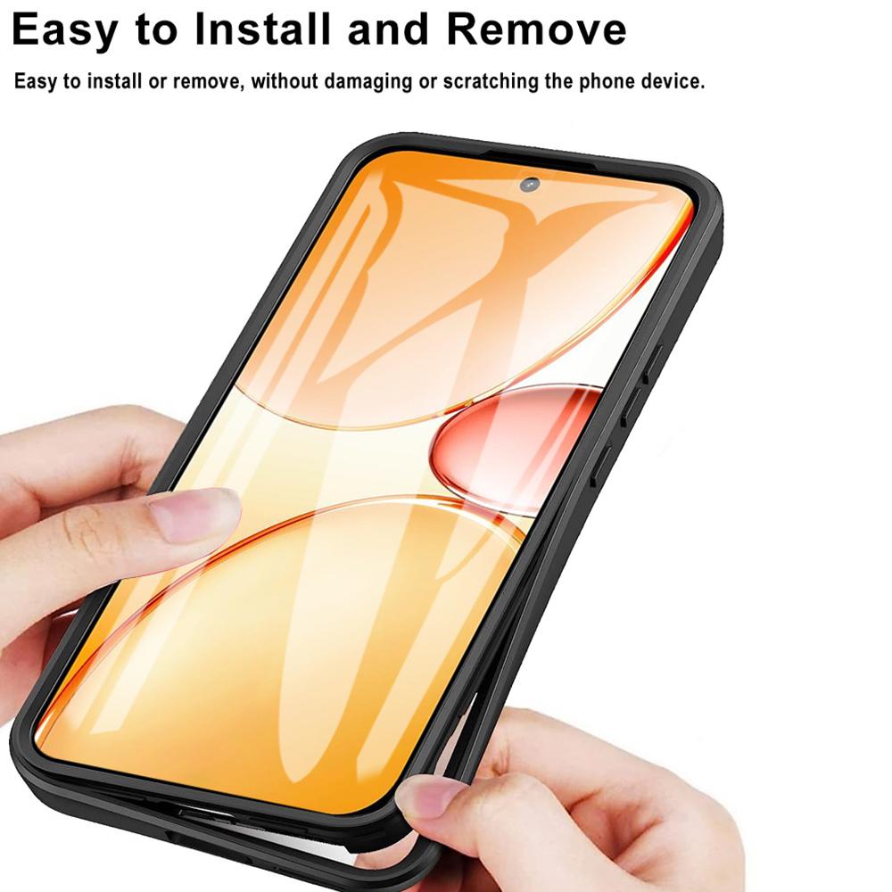 For Realme C85 Pro 4G Case Acrylic + TPU Clear Phone Cover with PET Screen Film