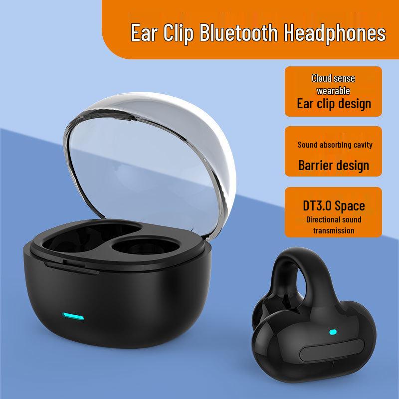 Wireless Bluetooth Earbuds, Non-In-Ear, Touch Control, Long Standby, Sport Ear Clip Style, Single Ear