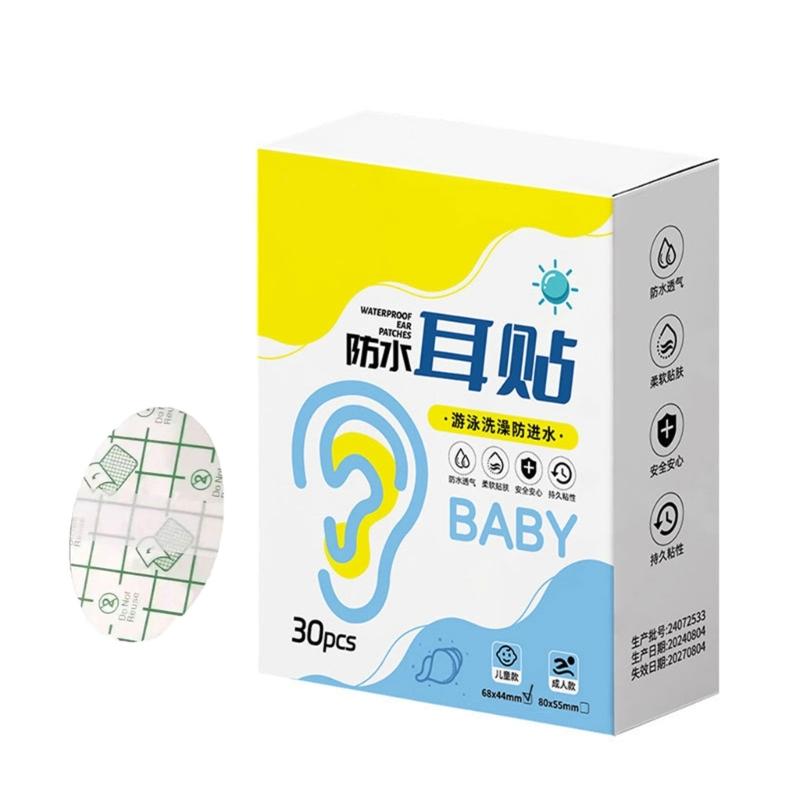 

Baby Shower Ear Covers Water Resistant Protection for Infant Bath Time Swimming Surfing Snorkeling Activities Protector 68x44mm