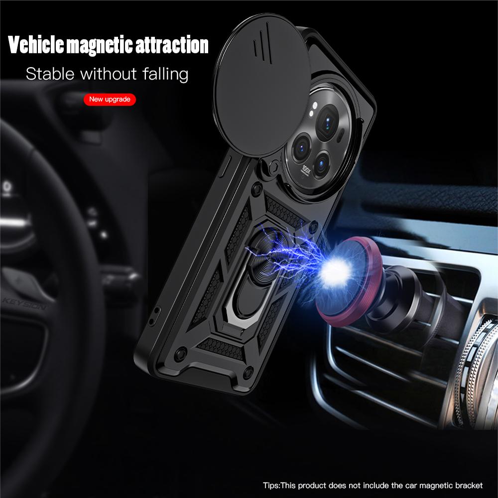 For Keysion Shockproof Case Armor Honor Magic 6 Pro 5g Slide Camera Lens Protection Ring Stand Phone Cover For Honor Magic 5 Pro