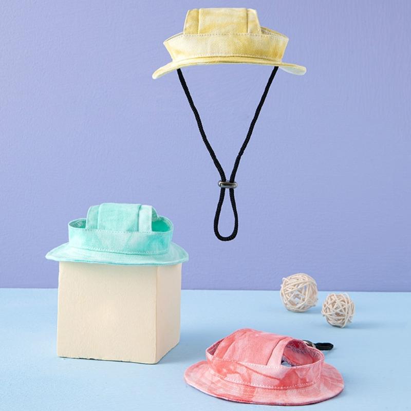 Dog Hat Dog Sun Hat Summer UV Protections Visors for Small Medium Large Dogs with Ear Hole Adjustable Chin Strap