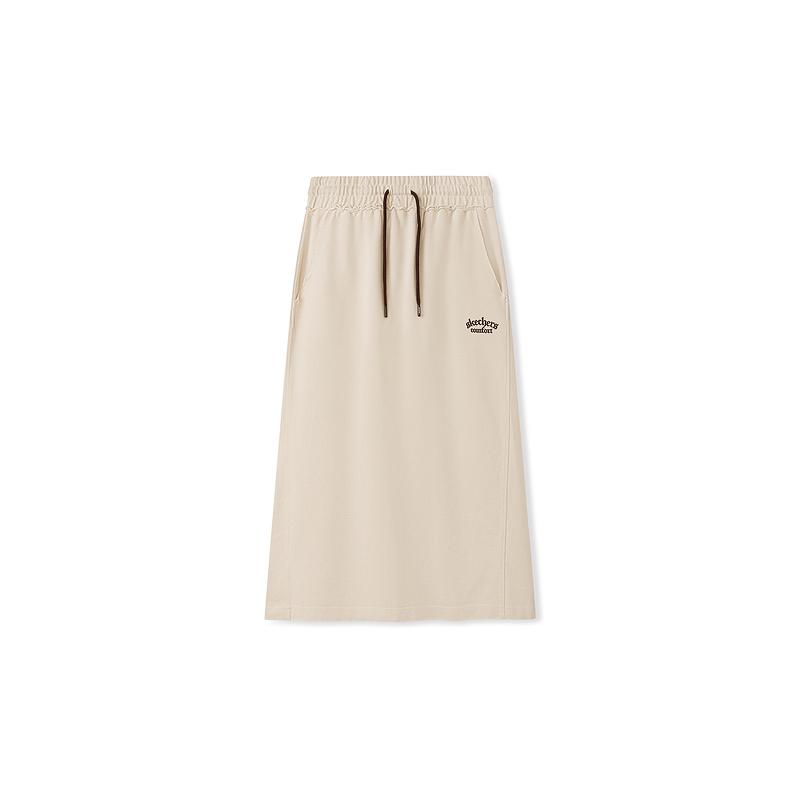 Skechers Fashionable Comfortable Versatile Casual Long Skirt Women skirts L325W066-001J S