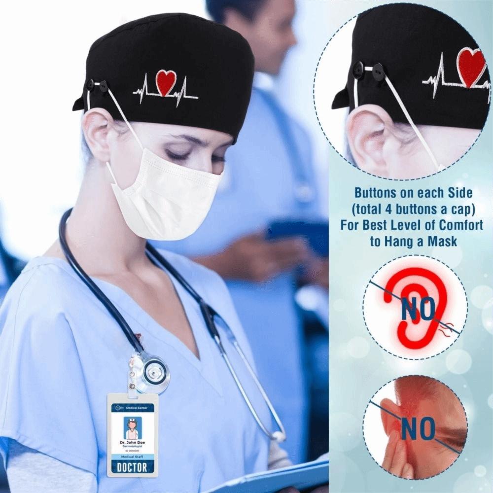 Sweatband Scrub Hats Elastic Bandage Working Caps Professional Nurse Caps  Hospital