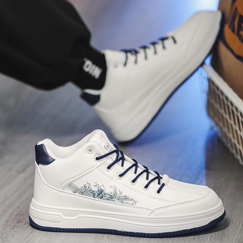 High-top Board Shoes Autumn and Winter New Students Platform Heightening Retro Sports Shoes Casual Shoes Youth Large Size Men's Shoes
