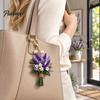 DIY Bouquet Keychain Set Handmade Flower Craft Set, Beaded Making Handicraft Material Pack Kit, Complete Kit for Bag Charm Decorative Pendant