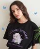 BONIEE Retro Cat Collage Loose T-Shirt Black