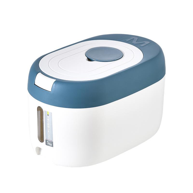 Insect-Proof & Moisture-Proof Rice Storage Bucket, 20 Jin Capacity, with Visible Measurement & Sealed Grains Features.
