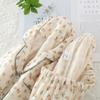 Pajamas women's pure cotton spring and autumn women's long-sleeved new lapel casual loose loungewear two-piece set can be worn outside