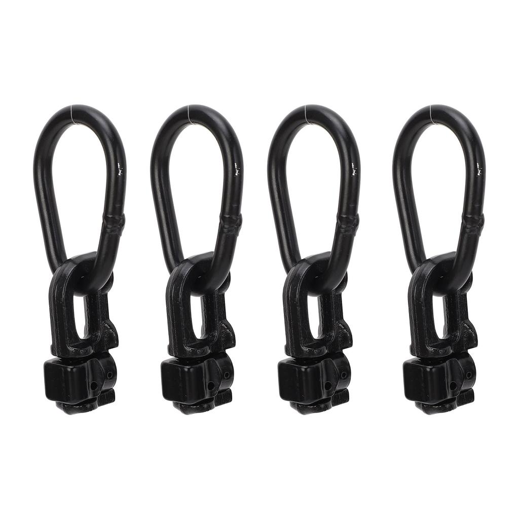 4 Peças L Track Encaixe de Amarração com Pino Duplo Aço Carbono Controle Seguro de Carga para Caçamba de Caminhão Trailer Pickup RV ATV Preto