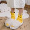 Cartoon Funny Tube Socks Mid-Calf Coral Fleece Socks Kawaii Winter Floor Socks Women  Girls