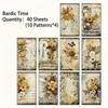 40 PCs Vintage Material Paper Decorative Scrapbooking Diary Album Craft Background Paper DIY Junk Journal Supplies