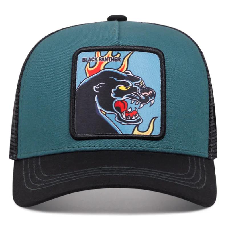 Cappellino da Baseball Ricamato con Animali dei Cartoni Animati per Primavera Estate Uomo Donna Street Traspirante Rete Ombra Cappello Unisex Hip Hop Papà Cappello a Rete