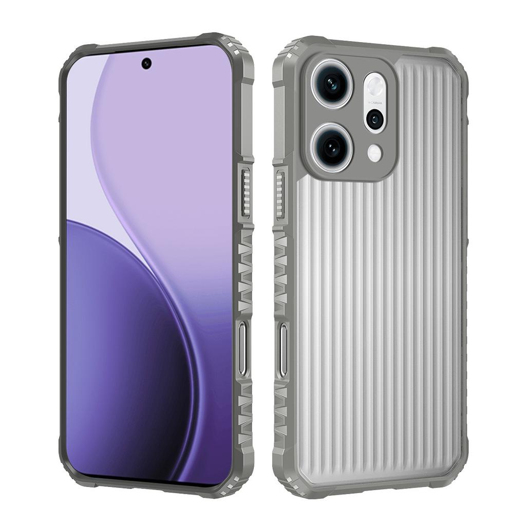 Applicable to OPPO Reno15Pro to defeat vertical pattern mobile phone case matte Reno14 anti-drop Reno13 protective case