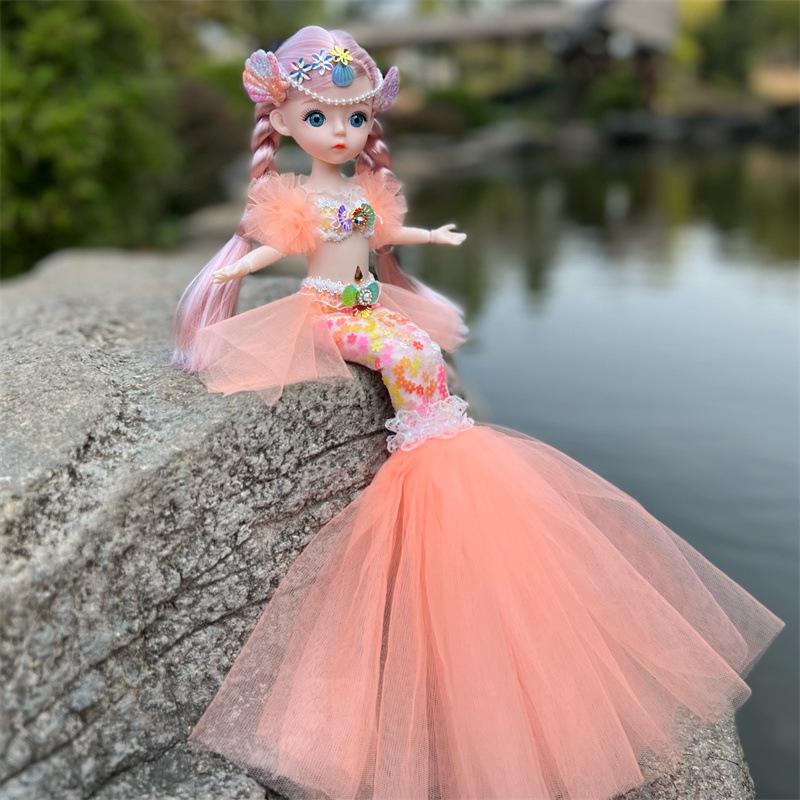 Diamond Tail Mermaid Princess Children Girls Birthday Gift Toy Doll Doll Aquarium Doll