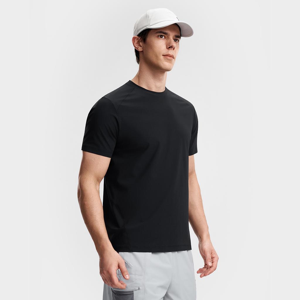 FILA Fitness Cool Touch Casual Comfortable Short Sleeve T-Shirt Men tops Deep-Black A11M631122FBK