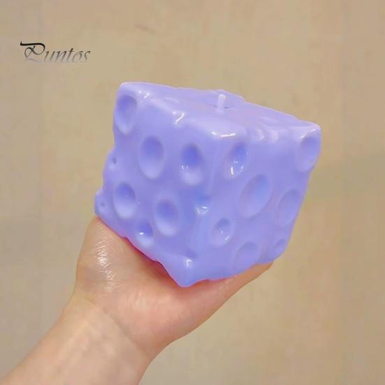 Tactile Fidget Toy Blueberry Cheese Squeeze Toy, Slow Rising Stress Relief for Rebound Kids Adults, Sensory Hand Exerciser Desk Decoration And Anxiety
