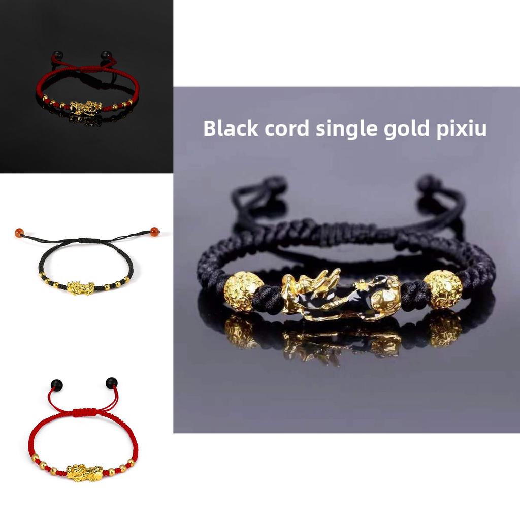 Legierung Perle Rotes Seil Verstellbares Pi Xiu Armband für Männer Frauen Geschenk