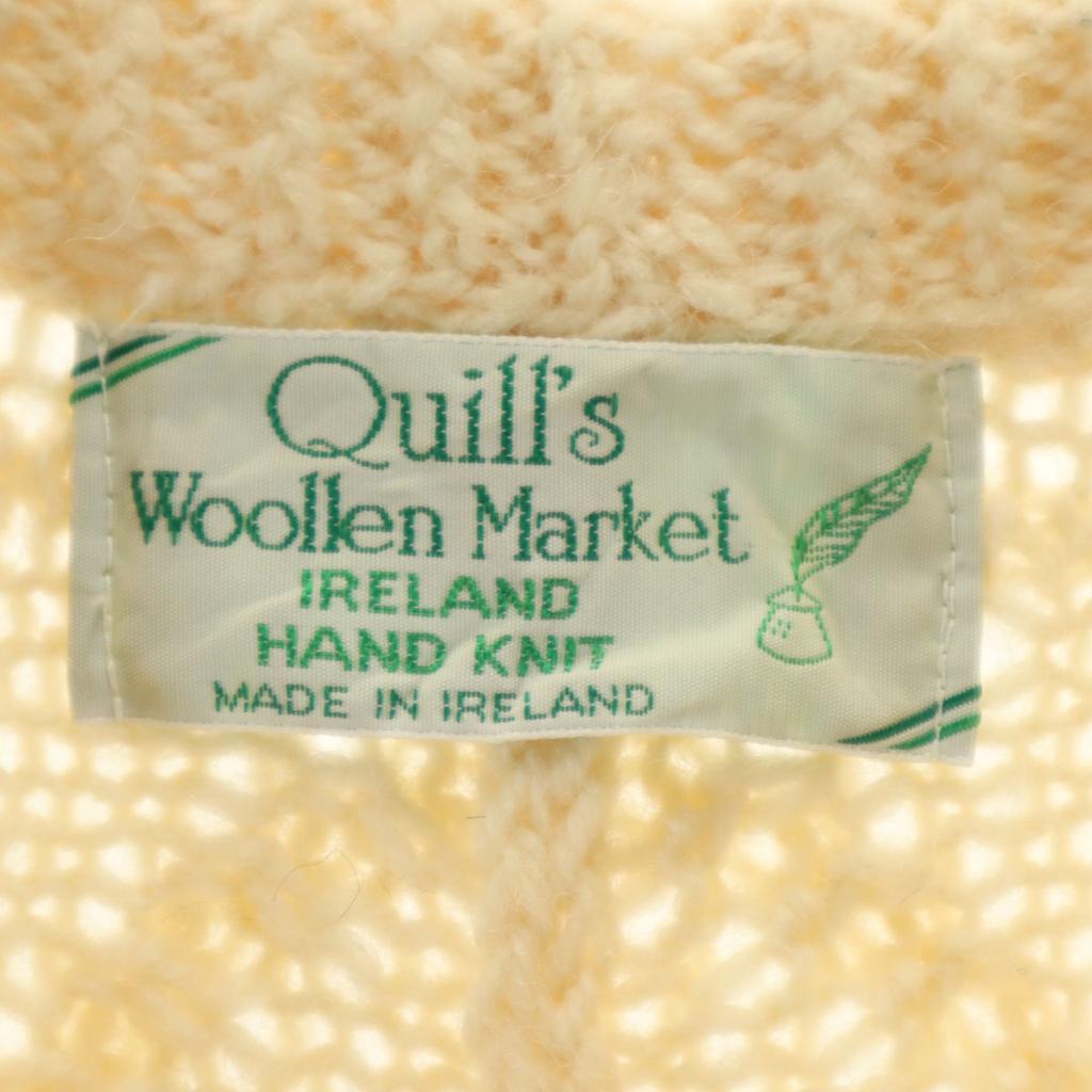 Quill`s Woollen Market 90s Made in Ireland Old Long sleeve knit cream Men's Used