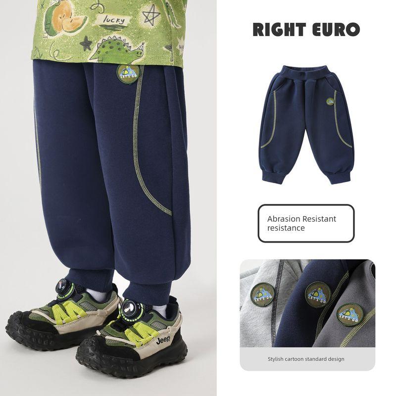 Boys  Simple Color-Blocked Sports Knit Pants 2026 New Spring and Autumn Children s Trendy Sweatpants Navy blue 100cm