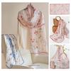 Korean Atmosphere Scarf for Women's New Spring and Summer Style Mulberry Silk Screen Printed Shawl Gift for Elders