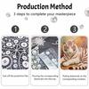 White Tiger Pearl Kit 5D DIY Round Rhinestone Art for Adults Relaxing Handmade Wall Decor National Day Gift Frameless