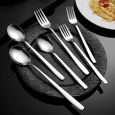 Korean 304 Stainless Steel Thick Stirring Spoon - Ideal for Coffee, Ice Cream, and Soup.