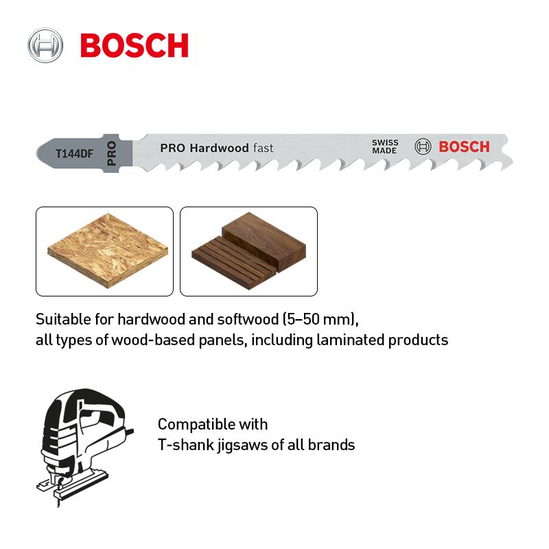 Bosch Professional  saw blade Hardwood Fast Cutting Jigsaw Blade T144DF 100mm