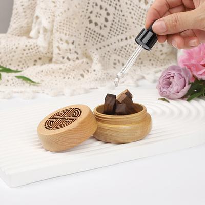 Holz Aromatherapie Diffusor Box Auto Lufterfrischer ätherisches Öl Diffusor Runde Aroma Duft