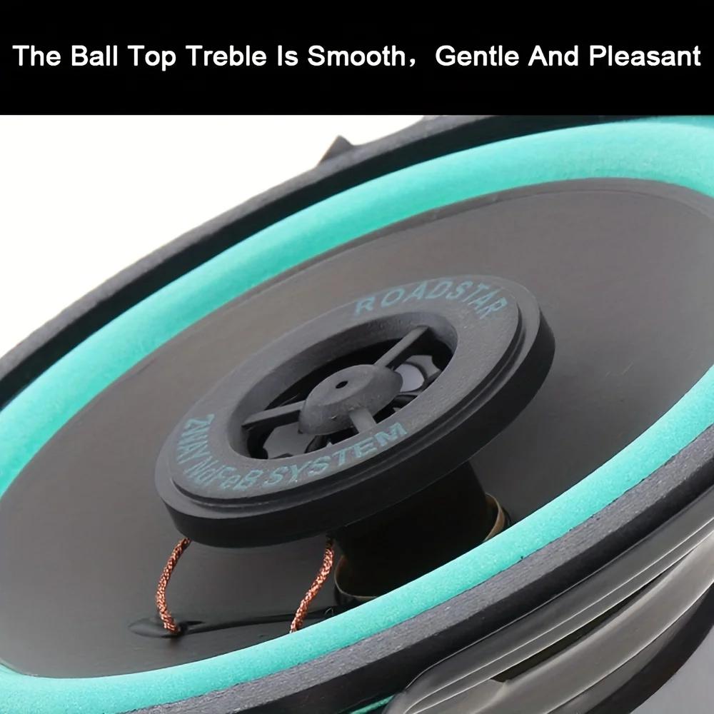 4/5/6 Inch 100W 2-Way Car HIFI Coaxial Speaker Door Audio Music Stereo Tweeter Mid-woofer Full Range Frequency Speaker Green