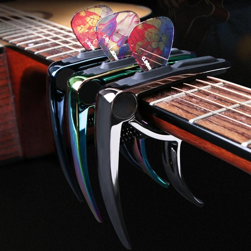Easy to Use Portable Guitar Capo Metal Spring Clamp Capo Ukulele Capo Suitable for Both Novice and Experienced Musicians